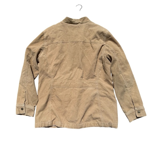 Women’s Khaki Corduroy Shacket L Snap Front Jacket Western Casual Oversized - Picture 5 of 10